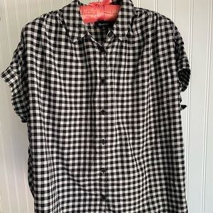 Madewell Central shirt gingham cotton flannel size M